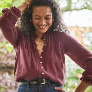 Faherty Willa Top, Catawaba Grape, XS